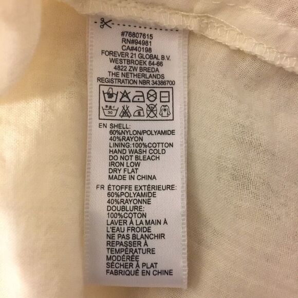 Forever 21 Ivory Lace Midi dress. Small Petite - Picture 7 of 7